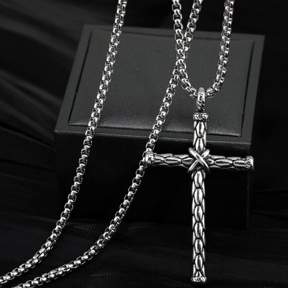 ❤️New Christian Cross Steel Pendant Necklace for women/men, N90201P145 - Picture 4 of 9